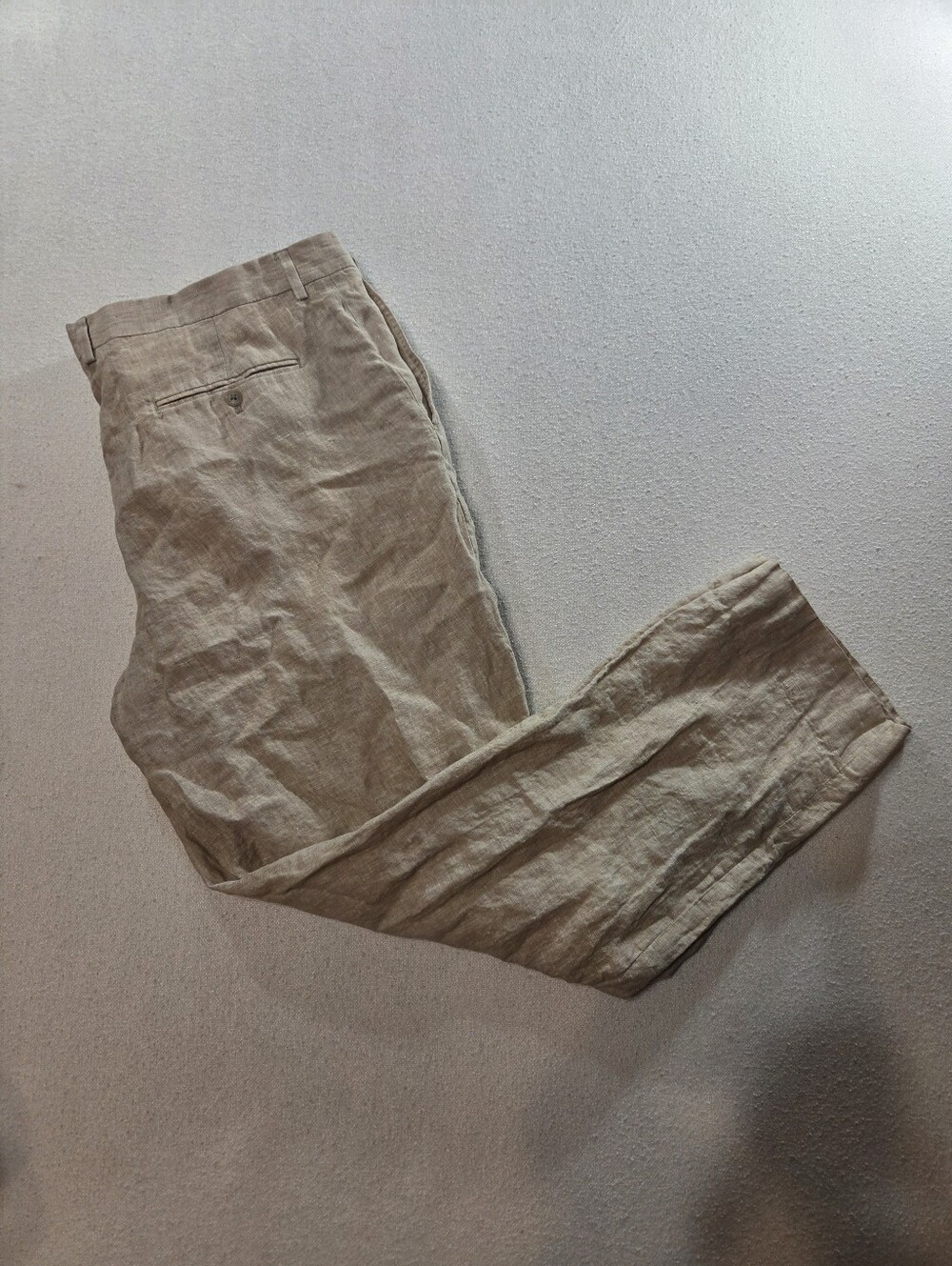 Joseph Abboud 100% Linen Pants 42x32 Tan Beige